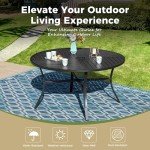 7-Piece Outdoor Dining Set with Round Table