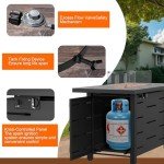Walsunny 43" Propane Fire Pit Table with Lid