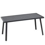 C-Hopetree Rectangle Metal Outdoor Coffee Side Table