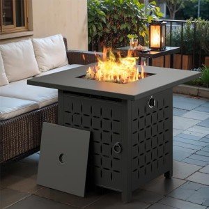 30" Vongrasig Gas Fire Pit Table with Lid