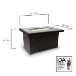 Outland Living Espresso Brown Fire Table 50,000 BTU