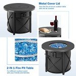 Bali Outdoors 30" Round Propane Fire Pit Table