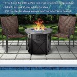 Bali Outdoors 30" Round Propane Fire Pit Table