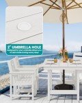 7-Piece Outdoor Dining Set with Umbrella Hole