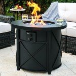 Bali Outdoors 30" Round Propane Fire Pit Table