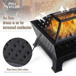PHI VILLA Rectangular Outdoor Wood Burning Fire Pit