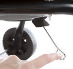 Rolling Patio Fire Pit with Wheels and Handle