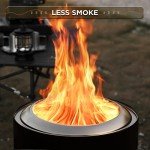 Portable 19-Inch Smokeless Fire Pit for Outdoors
