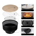OutVue 26" Wood Fire Pit Table with Grill