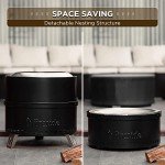 Portable 19-Inch Smokeless Fire Pit for Outdoors