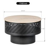 OutVue 26" Wood Fire Pit Table with Grill