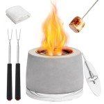 White Tabletop Fire Pit Bowl for Indoor/Outdoor Use