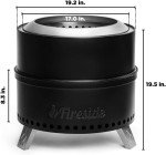 Portable 19-Inch Smokeless Fire Pit for Outdoors