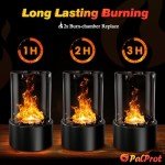 10" Round Tabletop Fire Pit with Glass Rocks