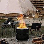 Portable 19-Inch Smokeless Fire Pit for Outdoors