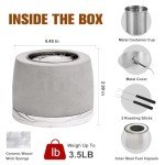 White Tabletop Fire Pit Bowl for Indoor/Outdoor Use