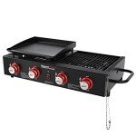 Royal Gourmet 4-Burner Portable Grill & Griddle Combo