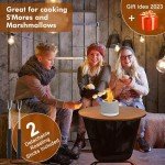 White Tabletop Fire Pit Bowl for Indoor/Outdoor Use