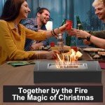 Elegant Black Tabletop Fire Pit for Indoors & Outdoors