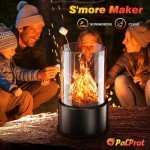 10" Round Tabletop Fire Pit with Glass Rocks