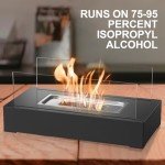 Elegant Black Tabletop Fire Pit for Indoors & Outdoors