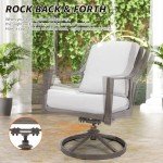 5-Piece Outdoor Patio Dining Set with Umbrella Hole