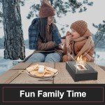 Elegant Black Tabletop Fire Pit for Indoors & Outdoors