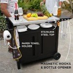 XL Outdoor Grill Cart with Storage & Prep Space