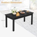 LUE BONA All-Weather Rectangle Patio Coffee Table