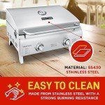 Lifemaster Portable Stainless Steel 2-Burner Grill