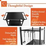 RAXSINYER Movable Outdoor Grill Cart and Prep Table