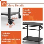 RAXSINYER Movable Outdoor Grill Cart and Prep Table