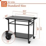 RAXSINYER Movable Outdoor Grill Cart and Prep Table