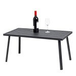 C-Hopetree Rectangle Metal Outdoor Coffee Side Table