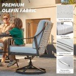5-Piece Outdoor Patio Dining Set with Umbrella Hole