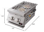 Double Side Burner for Outdoor BBQ Kitchen