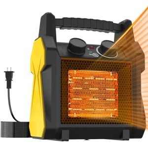 1500W Portable Electric Patio Heater with Safety Features