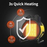 1500W Portable Outdoor Patio Heater with Safety Features