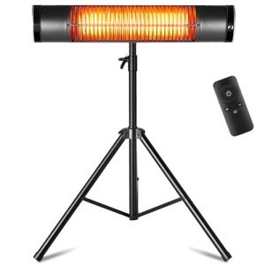 1500W Tripod Electric Patio Heater with Remote