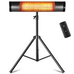 1500W Tripod Electric Patio Heater with Remote