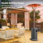 EAST OAK 55,000 BTU Propane Patio Heater with Table
