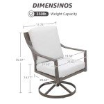 5-Piece Outdoor Patio Dining Set with Umbrella Hole
