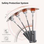 EAST OAK 55,000 BTU Propane Patio Heater with Table