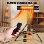 1500W Tripod Electric Patio Heater with Remote