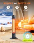Encyclpo 1500W Infrared Outdoor Patio Heater