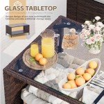 Homall 4-Piece Rattan Patio Furniture Set