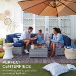 7-Piece Outdoor Wicker Patio Conversation Set