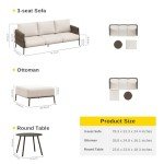 Chatter Patio Furniture Set with Round Coffee Table