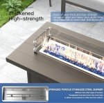 Kullavik 8-Piece Outdoor Patio Furniture Set with Fire Pit