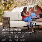 Chatter Patio Furniture Set with Round Coffee Table